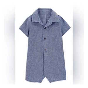 Carter's Blue Button-Up Romper